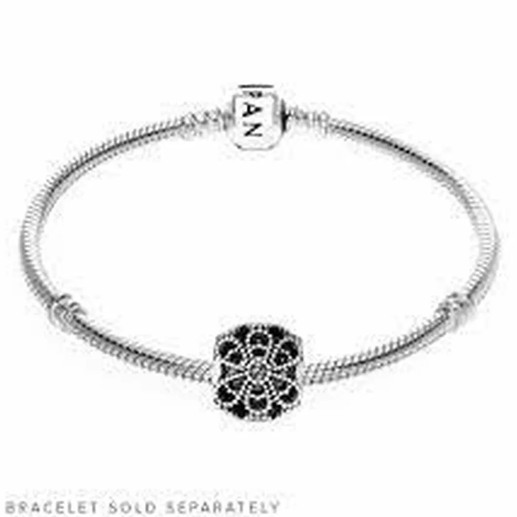 Pandora Charms<Charm Fleur Ajouré Perlé Moments