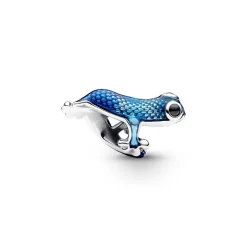 Pandora Charms<Charm Gecko Bleu Métallique