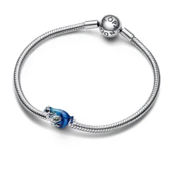 Pandora Charms<Charm Gecko Bleu Métallique