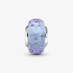 Pandora Charms<Charm Lavande en verre de Murano ondulé Moments