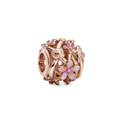 Pandora Charms<Charm Marguerite Rose Ajouré Moments
