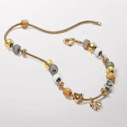 Pandora Charms<Charm Mini Murano Doré