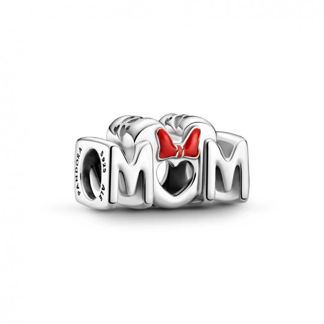 Pandora Charms<Charm Minnie Nœud & Mum Disney x - Argent