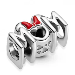 Pandora Charms<Charm Minnie Nœud & Mum Disney x - Argent