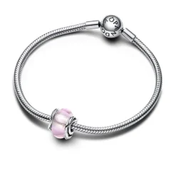 Pandora Charms<Charm Murano Rose et Cercles