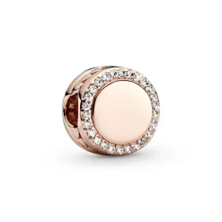 Pandora Charms<Charm 788747C01 - Rose à graver avec zircon cubique