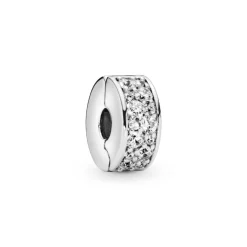 Pandora Charms<Charm 791817CZ - Charm Clip Élégance Brillante Femme