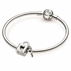Pandora Charms<Charm Moments Cadenas & Clé Cœur - Argent
