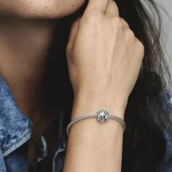 Pandora Charms<Charm moments Cadenas Maillon Chaîne Ajouré - Argent