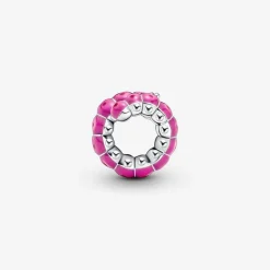 Pandora Charms<Charm Moments Chenille Rose enroulée - Argent 925/1000ᵉ