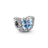 Pandora Charms<Charm Moments Papillon bleu double face - Argent 925/1000ᵉ