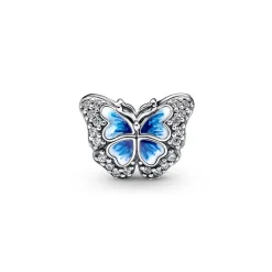 Pandora Charms<Charm Moments Papillon bleu double face - Argent 925/1000ᵉ
