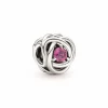 Pandora Charms<Charm moments Rose Ajourée & cristaux Rose - Argent
