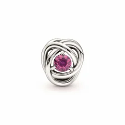 Pandora Charms<Charm moments Rose Ajourée & cristaux Rose - Argent
