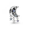 Pandora Charms<Charm Moments Étoile & Croissant de Lune - Argent