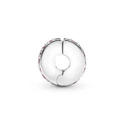 Pandora Charms<Charm 791817PCZ - Charm Clip Élégance Brillante Rose Femme