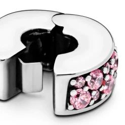 Pandora Charms<Charm 791817PCZ - Charm Clip Élégance Brillante Rose Femme