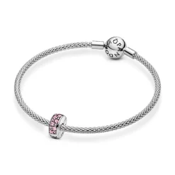Pandora Charms<Charm 791817PCZ - Charm Clip Élégance Brillante Rose Femme
