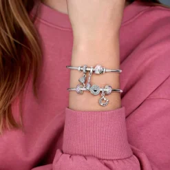 Pandora Charms<Charm 791817PCZ - Charm Clip Élégance Brillante Rose Femme