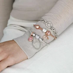 Pandora Charms<Charm 781817PCZ - Charm Clip Élégance Brillante Rose Femme