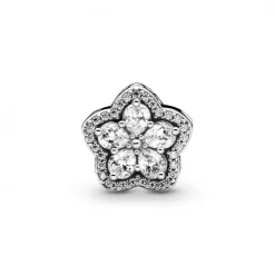 Pandora Charms<Charm Pavé Flocon de Neige Scintillant Timeless - Argent