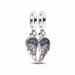 Pandora Charms<Charm Pendant Ailes d’Ange Séparables Scintillant - Moments