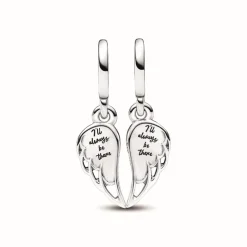 Pandora Charms<Charm Pendant Ailes d’Ange Séparables Scintillant - Moments