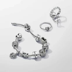 Pandora Charms<Charm Pendant Arbre de vie Cœur Passions - Argent