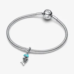Pandora Charms<Charm Pendant Arête de Poisson Turquoise