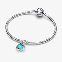 Pandora Charms<Charm Pendant Baleine Turquoise 793822C01
