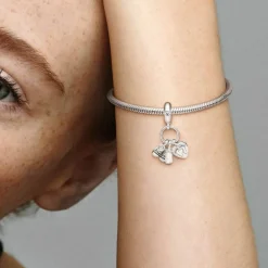 Pandora Charms<Charm Pendant Biberon et Chaussures Bébé Moments