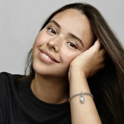 Pandora Charms<Charm Pendant Boule à Neige et Flocon Moments