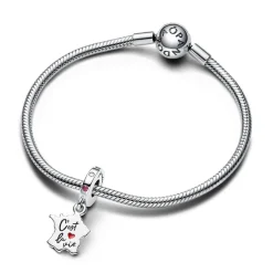 Pandora Charms<Charm Pendant Carte de la France C’est la Vie