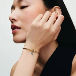 Pandora Charms<Charm Pendant Cercle de l'Éternité Bleu Azur Facetté