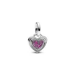 Pandora Charms<Charm Pendant Cœur Gravable Rose