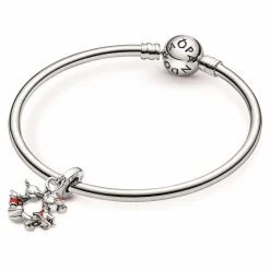 Pandora Charms<Charm pendant Disney x baiser Mickey & Minnie - Argent