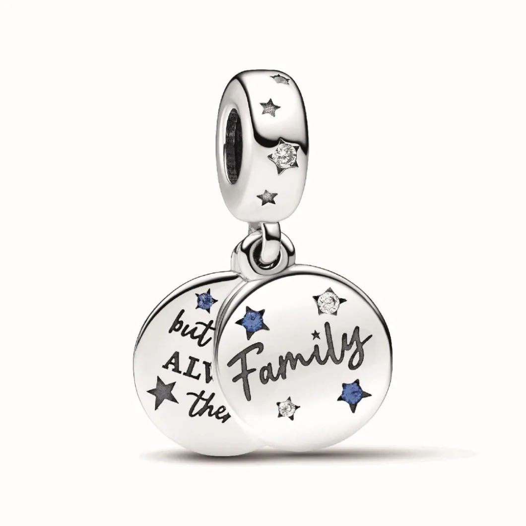 Pandora Charms<Charm Pendant Double Amour Familial - Moments