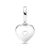 Pandora Charms<Charm Pendant Double Cœur Blanc Nacré - Moments