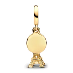 Pandora Charms<Charm Pendant Double Gravable Diamant de Synthèse Tour Eiffel