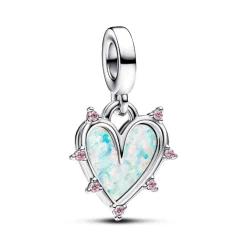 Pandora Charms<Charm Pendant Double Opalescent Amitié