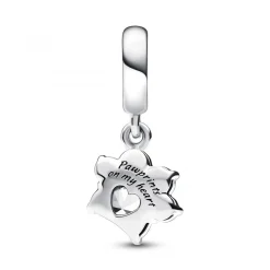 Pandora Charms<Charm Pendant Empreinte de Patte Scintillante Argenté