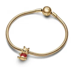 Pandora Charms<Charm Pendant en Métal doré à l'or fin 585/1000 Disney Winnie l’Ourson