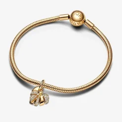 Pandora Charms<Charm Pendant Feuille de Monstera Scintillante