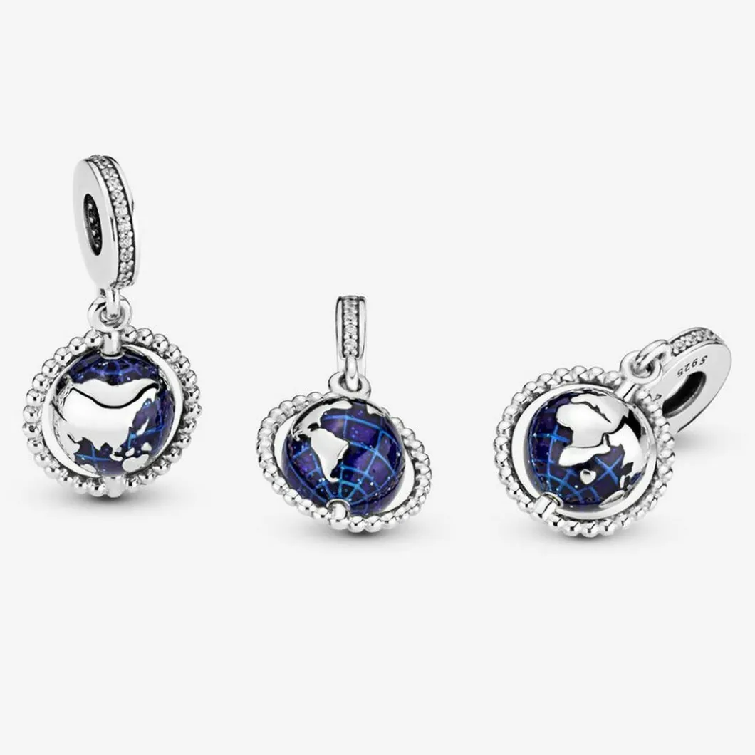 Pandora Charms<Charm Pendant Globe Pivotant Moments