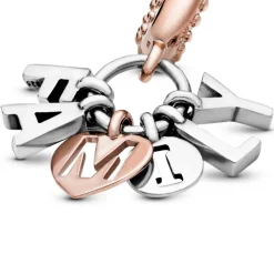 Pandora Charms<Charm Pendant Lettres Family (Famille) Moments