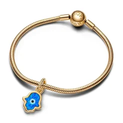 Pandora Charms<Charm Pendant Main de Fatma Bleu Opalescent