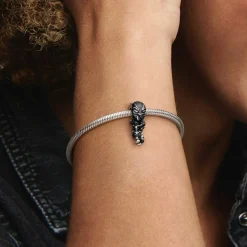 Pandora Charms<Charm pendant Marvel x The Avengers Black Panther - Argent 925/1000ᵉ
