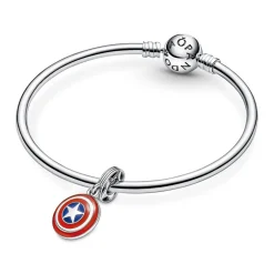 Pandora Charms<Charm pendant Marvel x The Avengers Bouclier Captain America - Argent 925/1000ᵉ