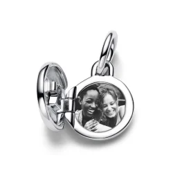 Pandora Charms<Charm Pendant Médaillon Amour Ouvrable et Gravable
