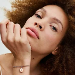 Pandora Charms<Charm Pendant Médaillon Amour Ouvrable et Gravable Doré Rose